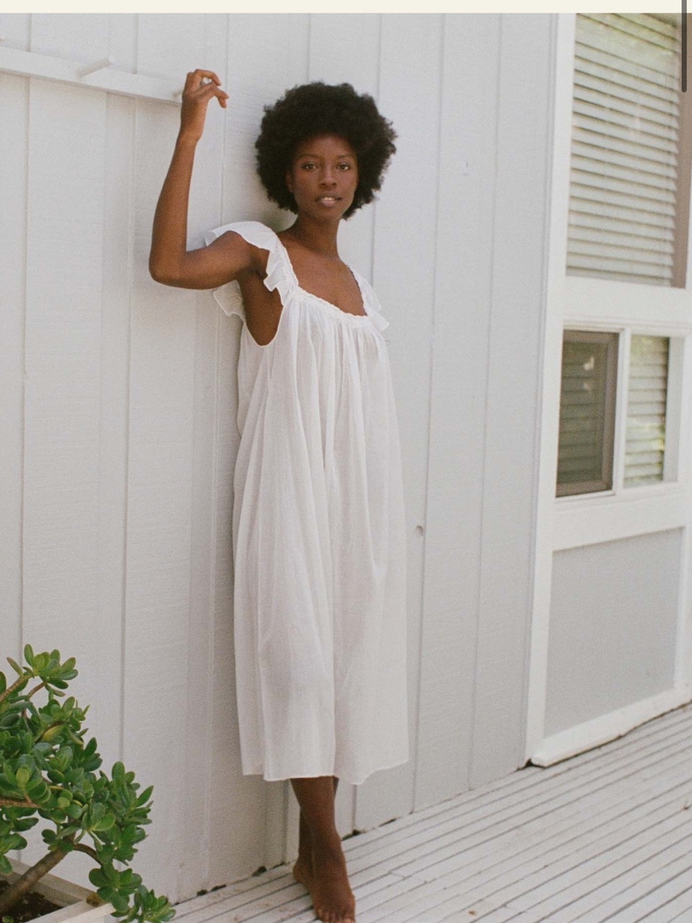 Doen Orelle Nightgown in Salt